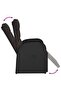 Reclining Garden Chair with Cushion Poly Rattan Black - 4
