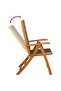 Folding Garden Chairs 2 pcs Solid Acacia Wood and Textilene - 4