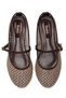 Women's Straw Knitted Mesh Moccasin Espadrille Buckle Ballerinas 9015 - 7
