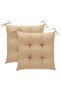 Garden Chairs 2 pcs with Beige Cushions Solid Teak Wood - 7