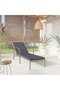 Garden Sun Lounger with Cushion Poly Rattan Grey