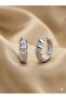 3S Vintage Design Sparkling Zircon Stone Steel Earrings - 2