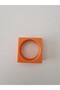8 Orange Square Napkin Rings (Made of Hard Plastic) - 3