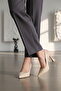 Beige Women's Heeled Shoes - 3