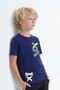 3-Pack White Text Printed Round Neck Short Sleeve Boys' Summer T-Shirt - 4