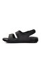 Black Men's Flat Sandals - 2