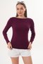 Women's Boat Neck Blouse with Gathered Side Detail 260276 - 265075