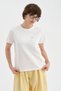 Women's Front Accessory Detail Design Short Sleeve Tshirt - 2