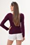 Women's Boat Neck Blouse with Gathered Side Detail 260276 - 265075 - 5