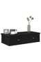 Wall Shelf with Drawers Black 60x28x15 cm Engineered Wood