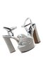High Heeled Women's Ankle-Tie Stone Embellished Crossed Evening Dress Platform Shoes 22010 - 3
