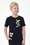 3-Pack White Text Printed Round Neck Short Sleeve Boys' Summer T-Shirt - 3