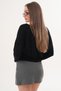 Women's Boat Neck Loose Blouse with Elastic Waist Detail 260248 - 265084 - 5