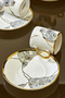 Lavinya 6-Person 90 ml Porcelain Coffee Cup Set Ckr3861 - 6