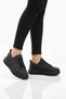 Black Lace-up Women's Sports Shoes