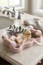 Bow Detail Aesthetic Decorative Tray - 3D Printed Modern Jewelry and Makeup Organizer (15X22 cm) - 2