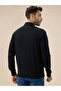Textured Mock Neck Regular Fit Zipper Sweatshirt - 3