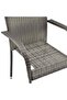 Stackable Outdoor Chairs 4 pcs Grey Poly Rattan - 7