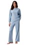 Combed Cotton Mood Women's Blue Pajama Set Pm9939