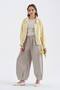 Women's Belt I Elastic Balloon Fit Design Trousers - 5