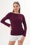 Women's Boat Neck Blouse with Gathered Side Detail 260276 - 265075 - 3