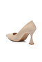 Beige Women's Heeled Shoes - 4
