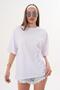 Women's Back Print Detailed Crew Neck Oversized T-Shirt 260337 - 3