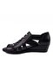 D26Ys-2855 Women's Genuine Leather Wedge Sole Comfort Sandals - 6