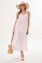 Women's Rope Strap a Lined Muslin Long Dress 260008 - - 3