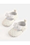 Baby White Heart Print Pram Shoes - 3