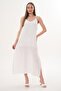 Women's Rope Strap a Lined Muslin Long Dress 260008 - - 3