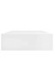 White MDF Floating Wall Display Shelf 1 Drawer Book/DVD Storage - 4