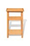 End Table with Magazine Shelf 27x35x55 cm Solid Oak Wood - 2