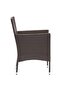 Garden Dining Chairs 2 pcs Poly Rattan Brown - 5