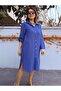 Sırtı Piped Muslin Tunic/Dress Indigo Blue - 4
