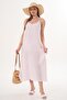 Women's Rope Strap a Lined Muslin Long Dress 260008 - - 4