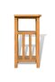 End Table with Magazine Shelf 27x35x55 cm Solid Oak Wood - 4