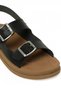 325625.Z6Fx Black Women's Flat Shoes Sandals - 7
