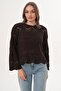 Women's Zigzag Patterned Knitted Sweater 260468 - 265269