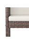 Bar Stools 2 pcs with Cushions Brown Poly Rattan - 5