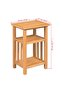 End Table with Magazine Shelf 27x35x55 cm Solid Oak Wood - 3