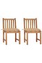 Garden Chairs 2 pcs with Cushions Solid Teak Wood