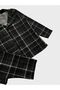 Father-Child Milan Fabric Green Plaid Patterned Shirt Collar Buttoned Sleep Band Pajama Set - 4