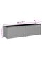 Garden Storage Box Poly Rattan 200x50x60 cm Grey - 3