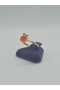 Steel Children's Ring with Orange Apple Figure, Enamel Embellished, Yellow Gold Color Plated, Adjustable Size - 3