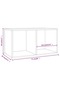 Vinyl Storage Box White 71x34x36 cm Engineered Wood - 3