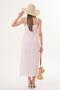 Women's Rope Strap a Lined Muslin Long Dress 260008 - - 5