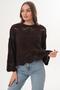 Women's Zigzag Patterned Knitted Sweater 260468 - 265269 - 2