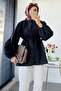 Balon Kol Hakim Yaka Zigana Tunic – Anthracite - 5