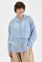 Women's %100 Linen Hooded Long Sleeve Design Shirt - 2